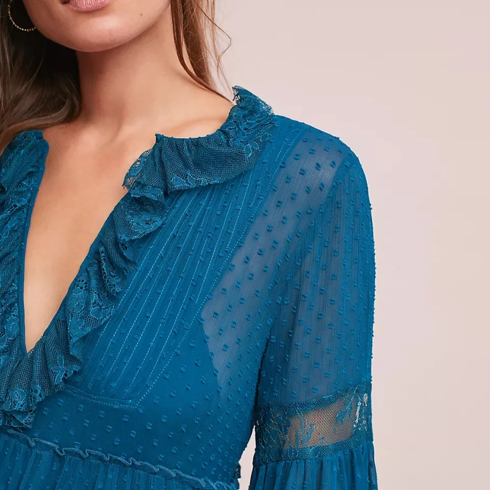 Maeve Meadow Ruffle Dress Anthropologie - Picture 6 of 7
